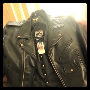 Leather bike jacket